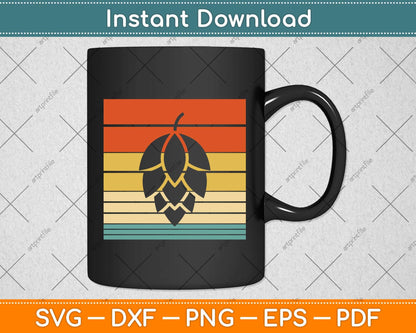 Vintage Hop Leaf Shirt Home Brewers & Lovers of Hoppy Beer Svg Png Dxf Cutting File