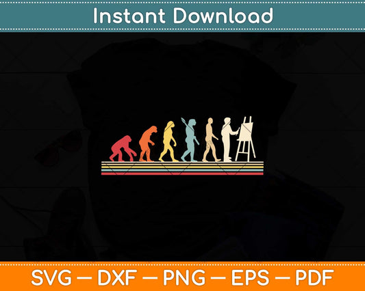 Vintage House Painter Evolution Fathers Day Svg Png Dxf Digital Cutting File