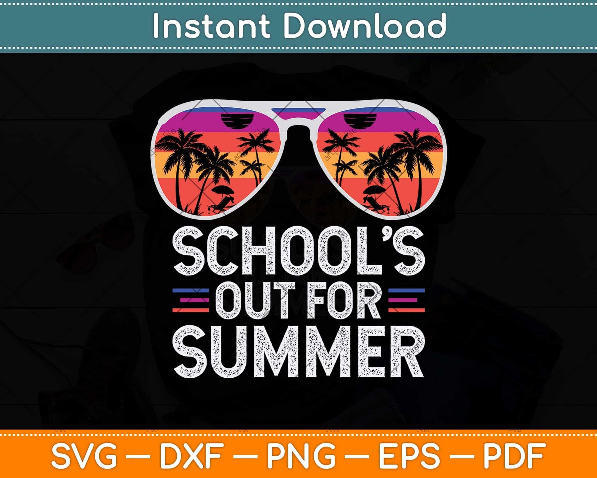Vintage Last Day Of School Schools Out For Summer Teacher Svg Png Dxf Cutting File
