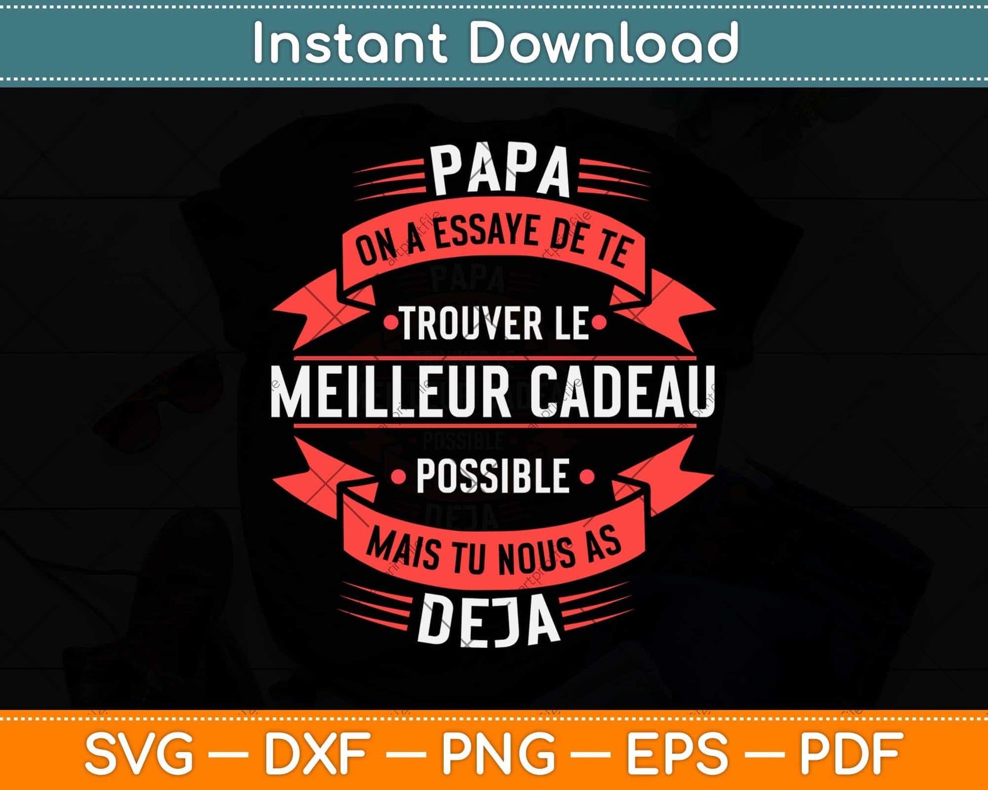 Vintage Papa Gift Fête Des Pères Cadeau Anniversaire Papa Svg Png Dxf File