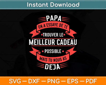 Vintage Papa Gift Fête Des Pères Cadeau Anniversaire Papa Svg Png Dxf File
