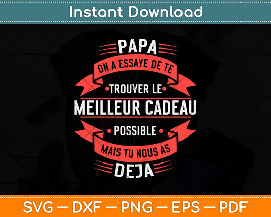 Vintage Papa Gift Fête Des Pères Cadeau Anniversaire Papa Svg Png Dxf File