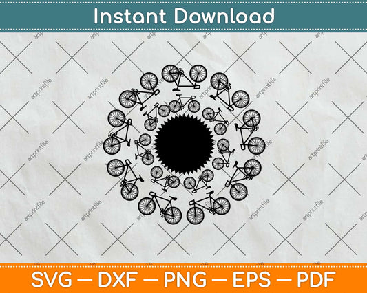 Vintage Retro Bicycle Riding Svg Design Cricut Printable Cutting Files