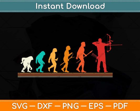 Vintage Retro Funny Archery Evaluator Bow Hunting Svg Png Dxf Digital Cutting File