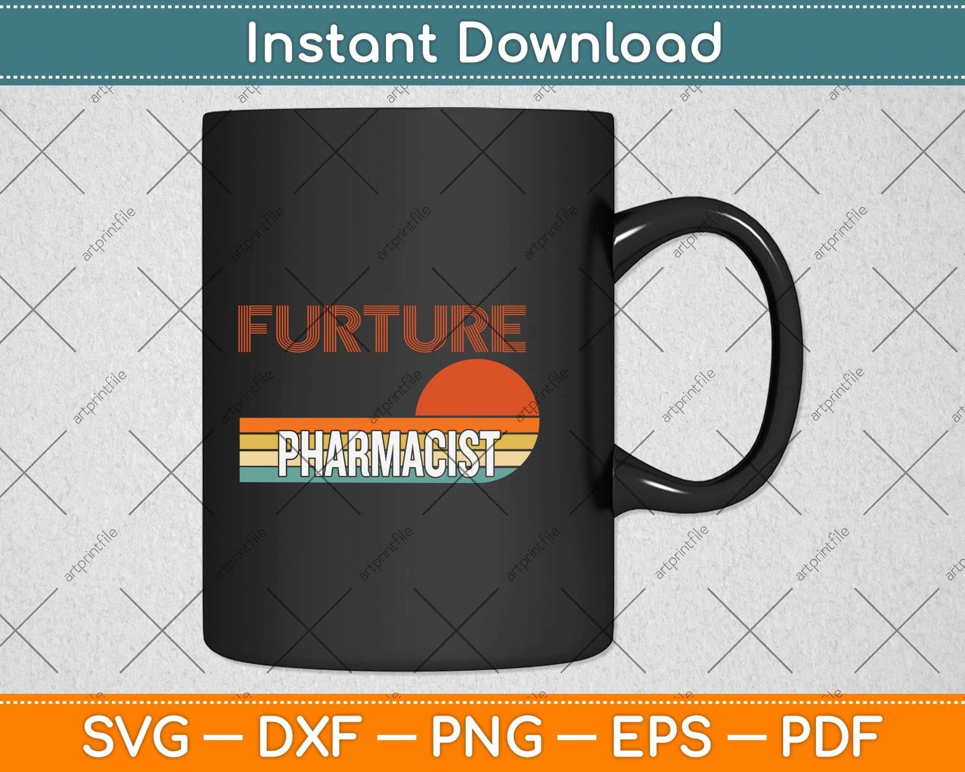 Vintage Retro Future Pharmacist Svg Png Dxf Digital Cutting File