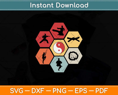 Vintage Retro Style Karate Svg Design Cricut Printable Cutting Files