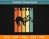 Vintage Sloth Svg Design Cricut Printable Cutting Files