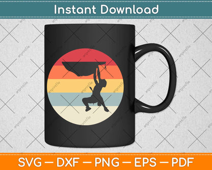 Vintage Style Rock Climbing Retro Bouldering Climber Svg Png Dxf Digital Cutting File