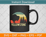 Vintage Yellowstone National Park Retro Travel Svg Design Cricut Printable Cut Files