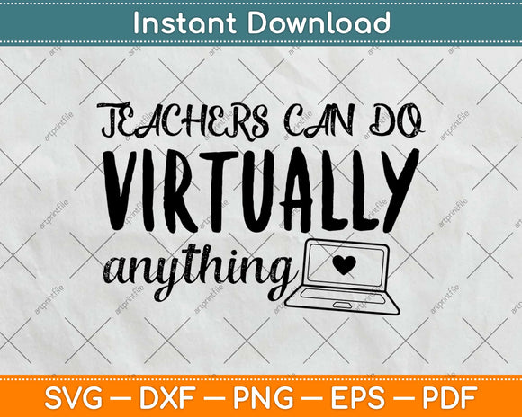 Virtual Teacher Svg Design Cricut Printable Cutting Files
