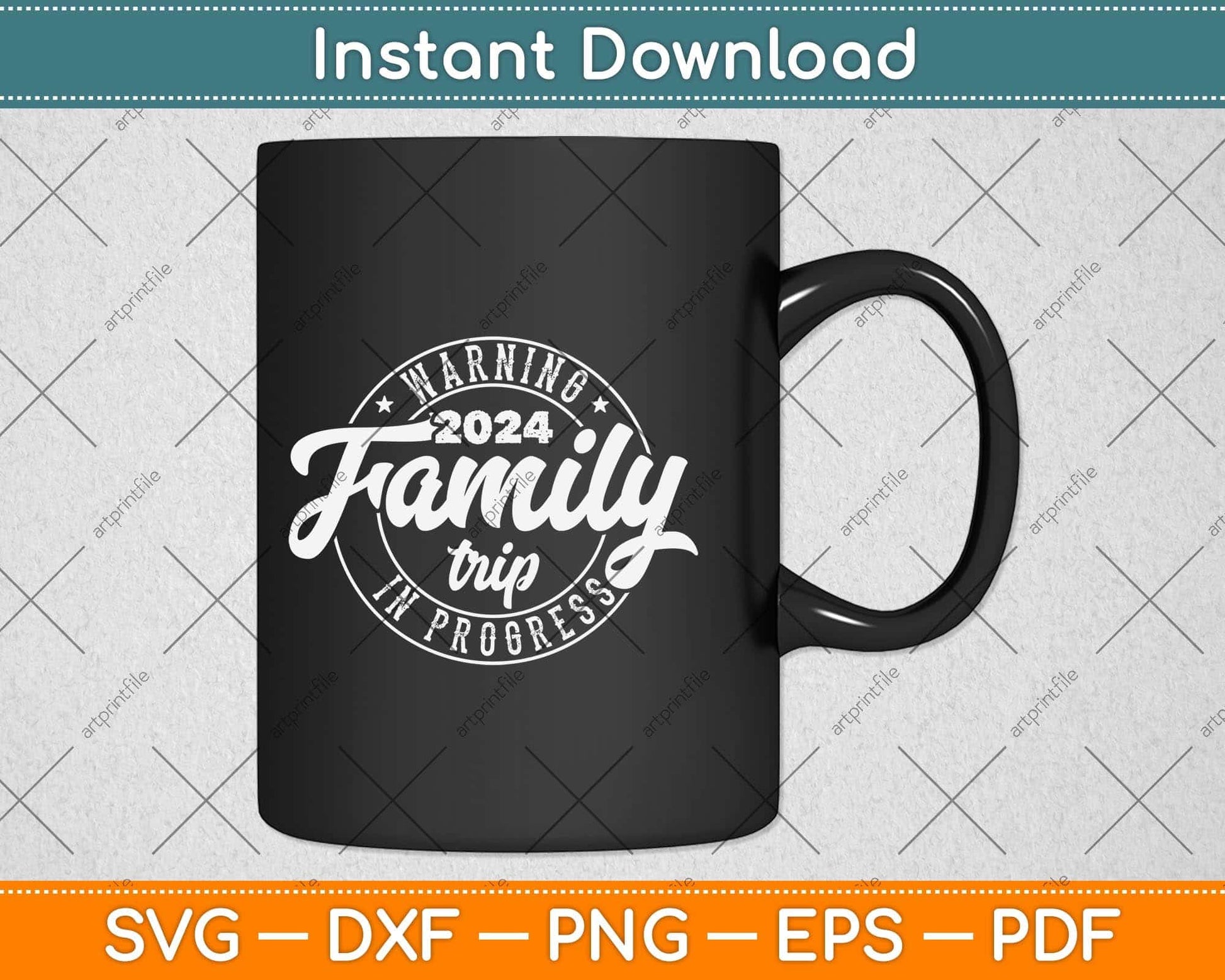 Warning Family Trip In Progress 2024 Family Trip Matching Svg Png Dxf Cutting File