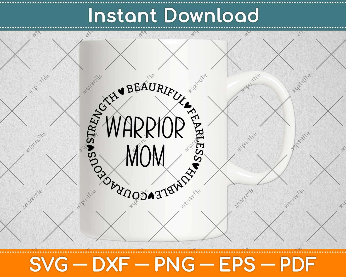 Warrior Mom Mother's Day Best Mom Ever Svg Design Cricut Printable Cutting Files