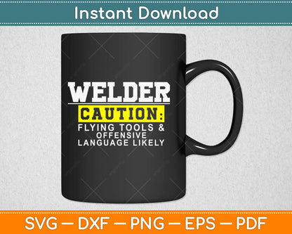 Welder Caution Svg Design Cricut Printable Cutting Files