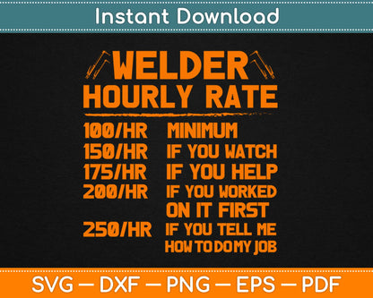 Welder Hourly Rate I Am A Welder Svg Design Cricut Printable Cutting Files