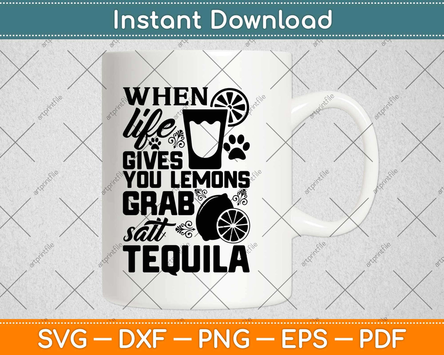 When Life Gives You Lemons Grab Sait Tequila Svg Design