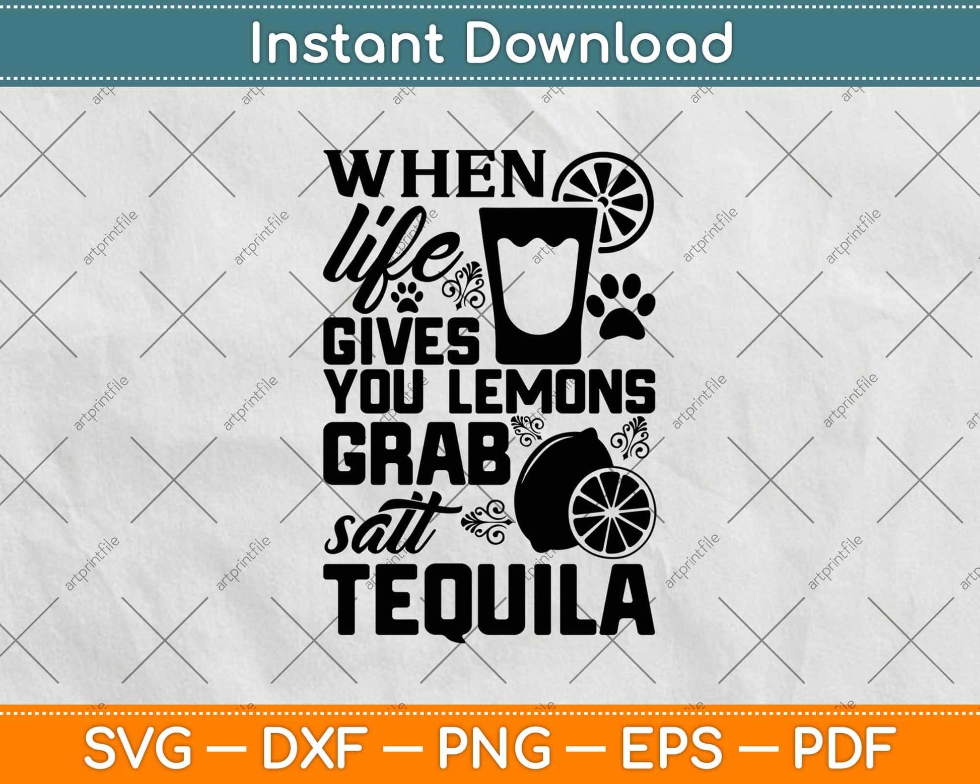 When Life Gives You Lemons Grab Sait Tequila Svg Design