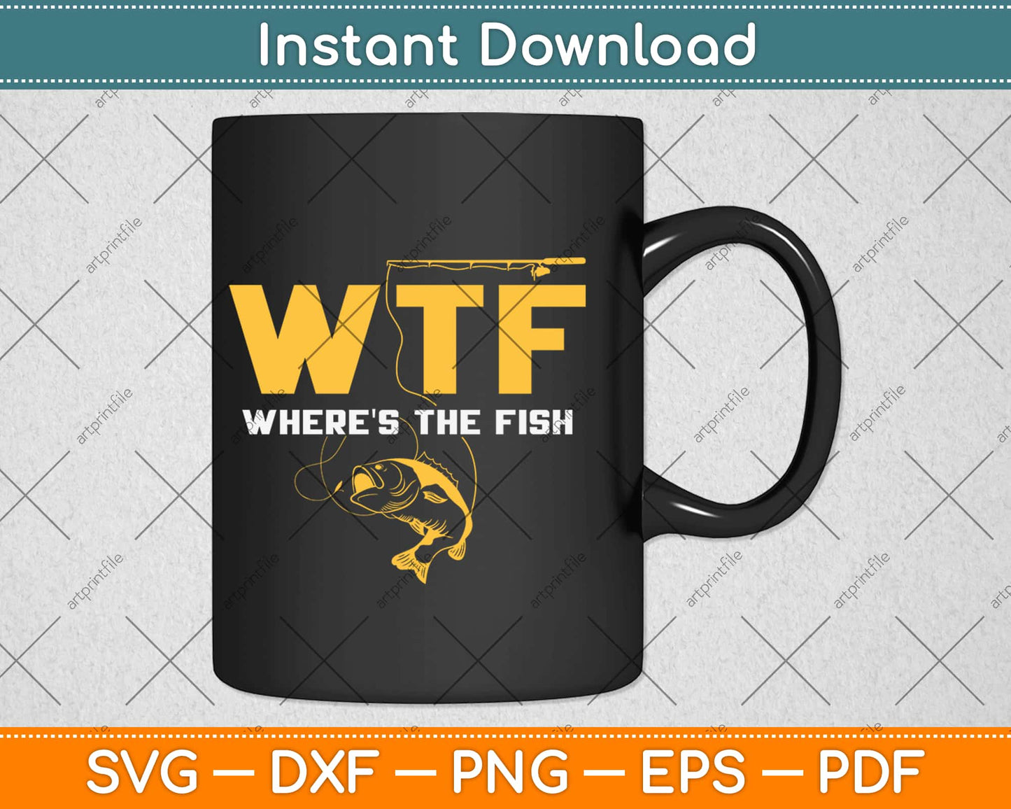 Where's The Fish Funny Fishing Svg Design Cricut Printable Cutting Files