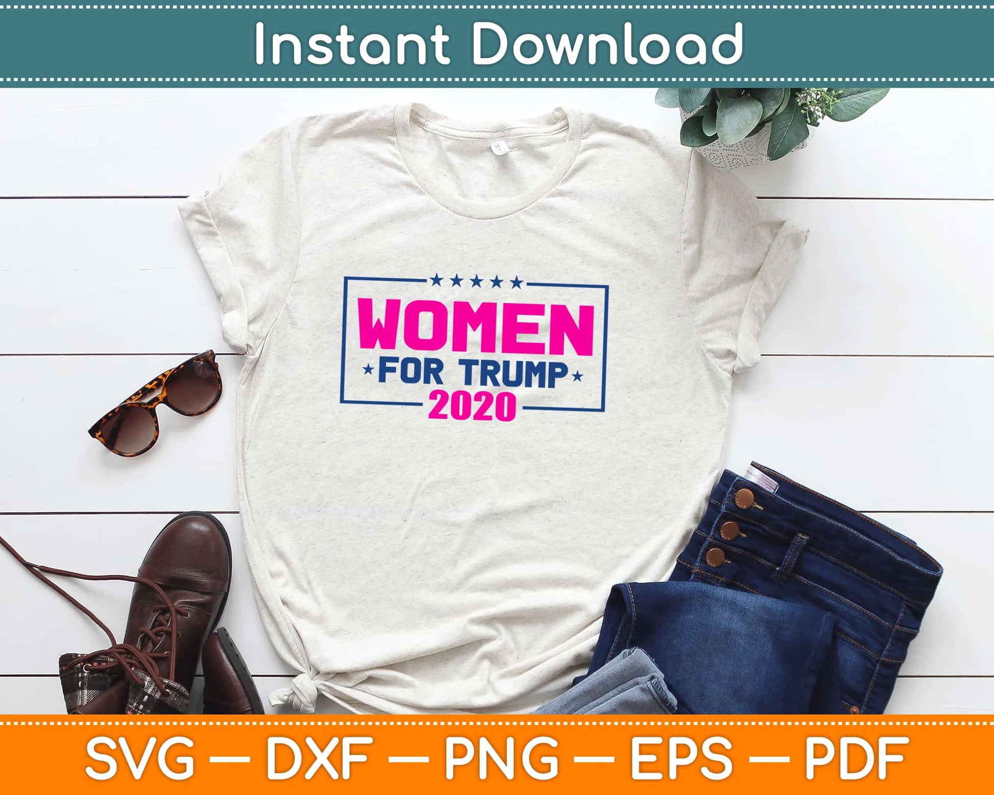 Women for Trump 2020 Svg Design Cricut Printable Cutting Files