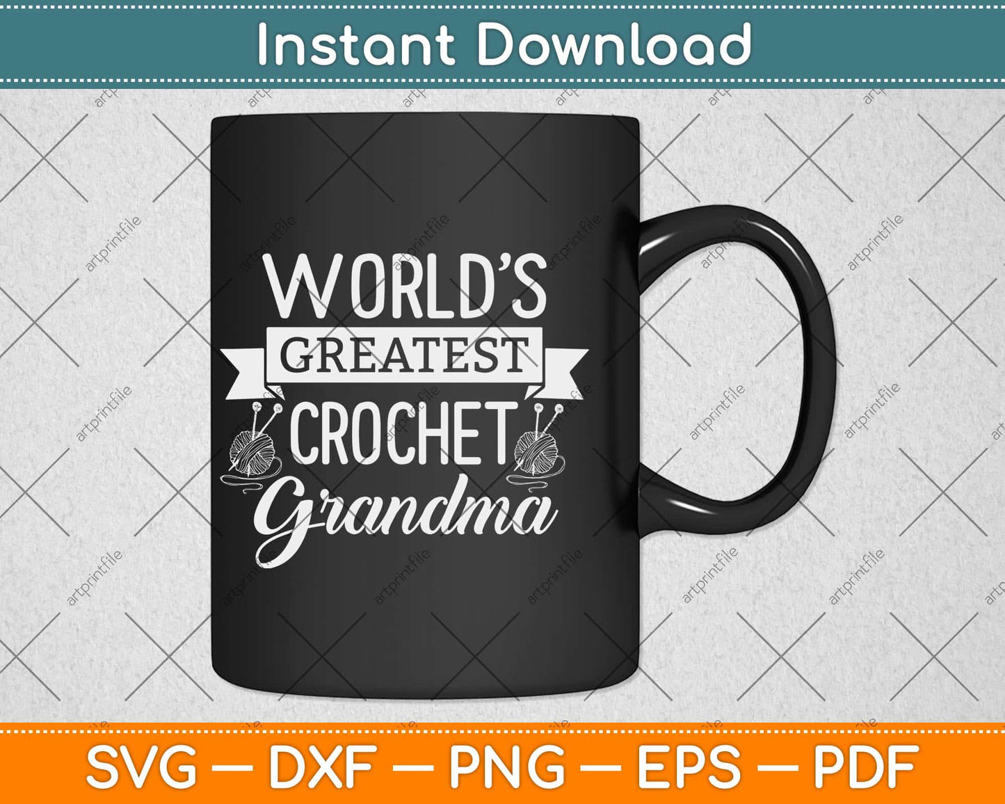 World's Greatest Crochet Grandma Best Mother's Day Svg Design