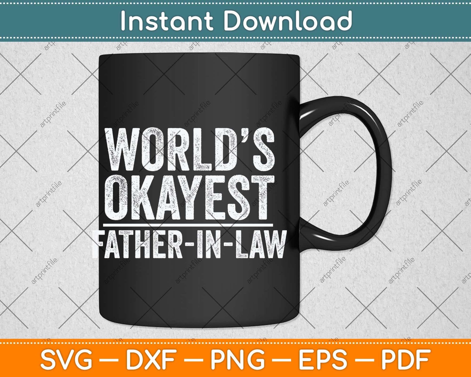 Worlds Okayest Father In Law Cute Fathers Day Svg Png Dxf Digital Cutting File