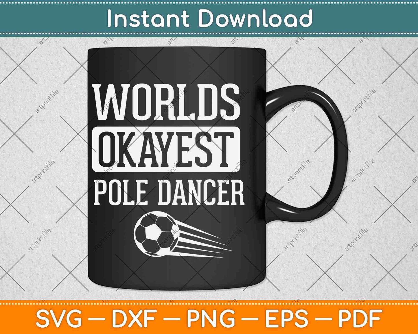 Worlds Okayest Pole Dancer Svg Design Cricut Printable Cutting File