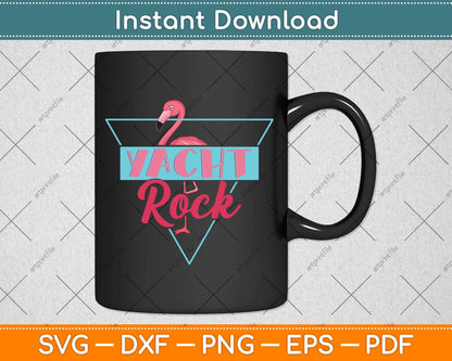 Yacht Rock Party Boat Drinking Flamingo Svg Png Dxf Digital Cutting File