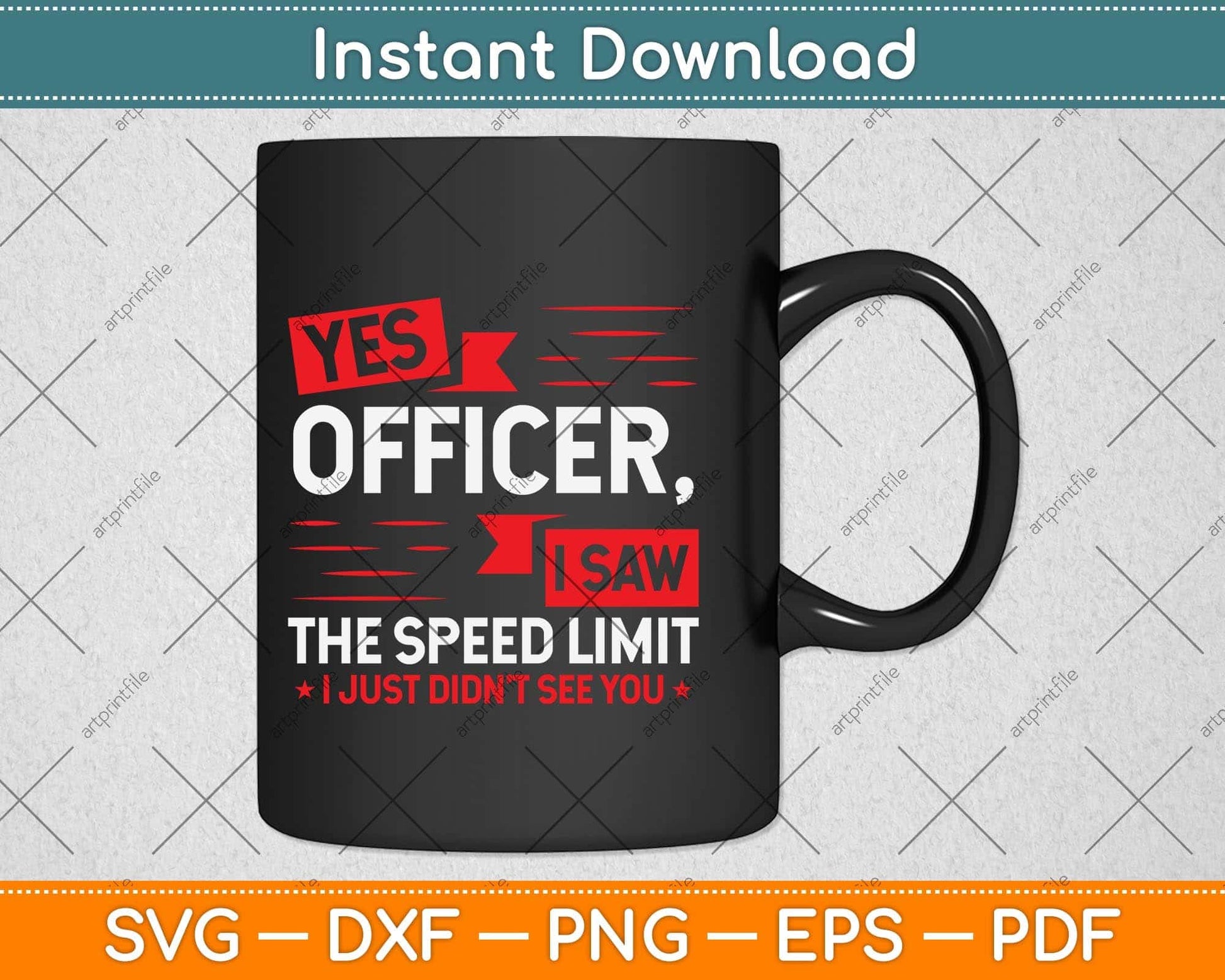 Yes Officer I Saw The Speed Limit - Car Enthusiast Svg Png Dxf Digital Cutting File