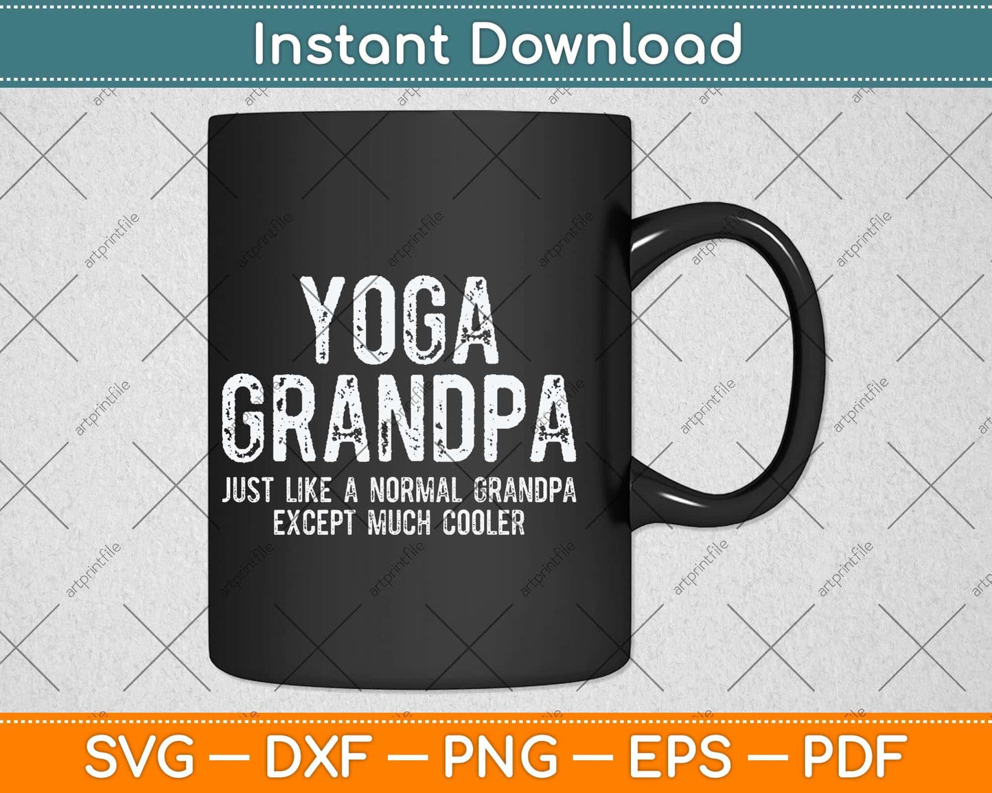 Yoga Grandpa Fathers Day Grandfather Svg Png Dxf Digital Cutting File