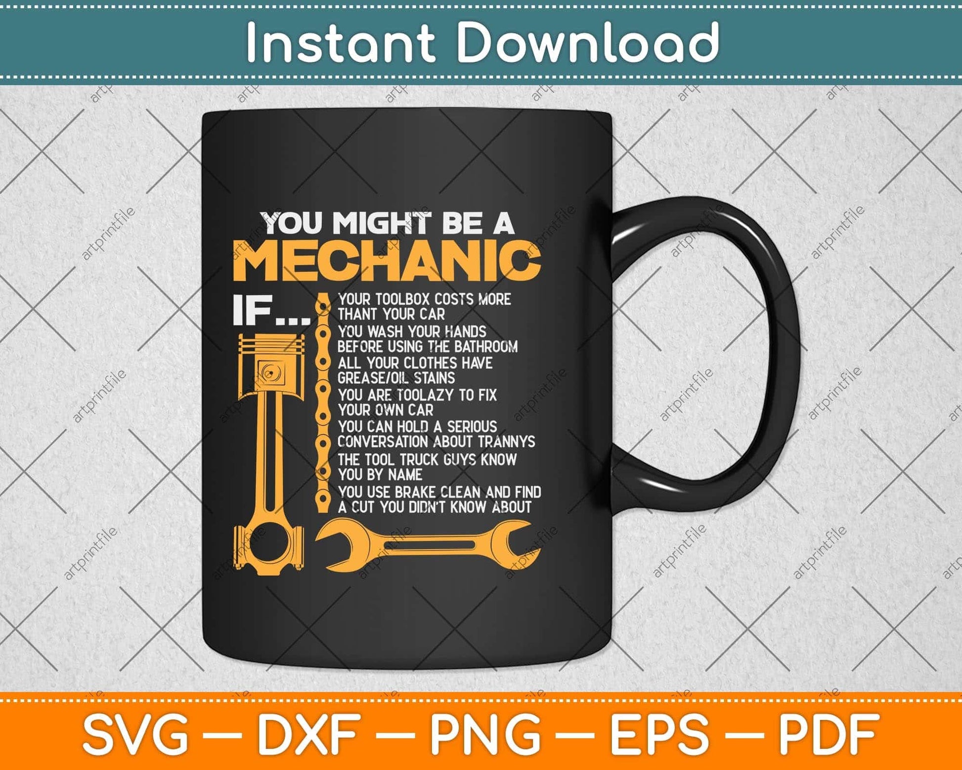 You Might Be A Mechanic If Funny Mechanic Svg Png Dxf Digital Cutting File