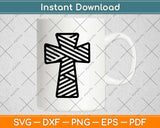 Zig Zag Cross Pattern Svg Design Cricut Printable Cutting 