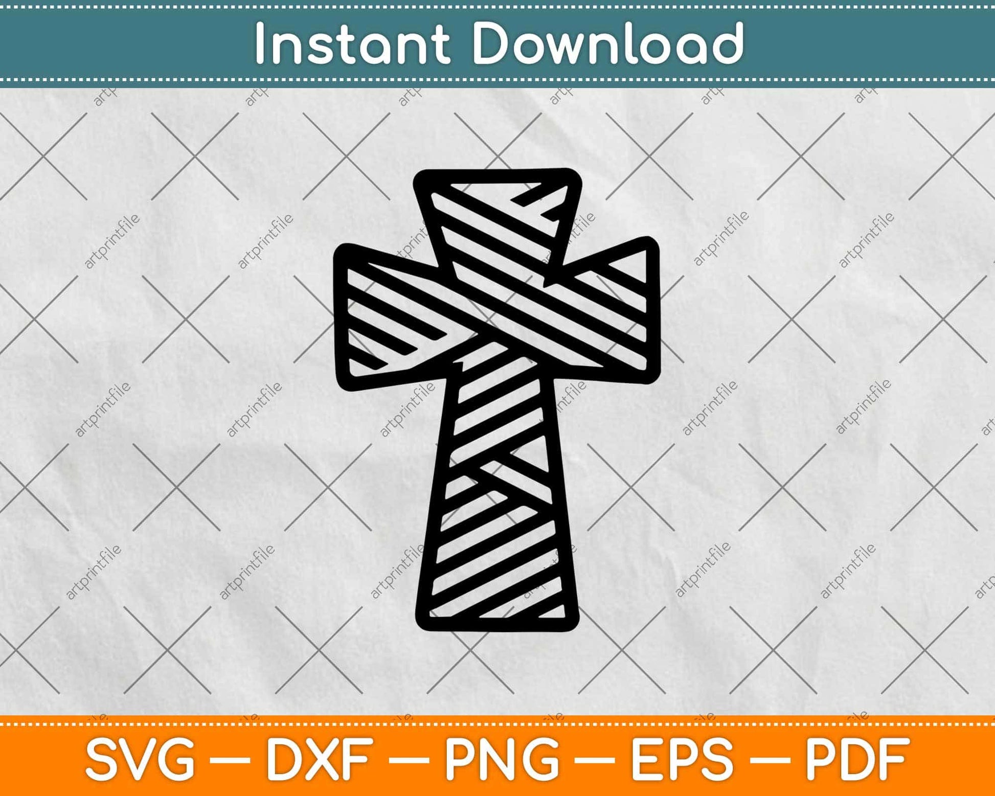 Zig Zag Cross Pattern Svg Design Cricut Printable Cutting Files