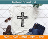 Zig Zag Cross Svg Design Cricut Printable Cutting Files