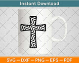 Zig Zag Cross Svg Design Cricut Printable Cutting Files