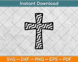 Zig Zag Cross Svg Design Cricut Printable Cutting Files