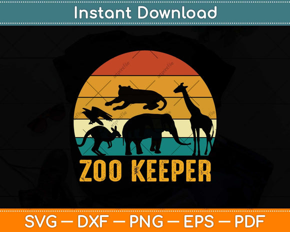 Zoo Keeper Funny Halloween Svg Png Dxf Digital Cutting File